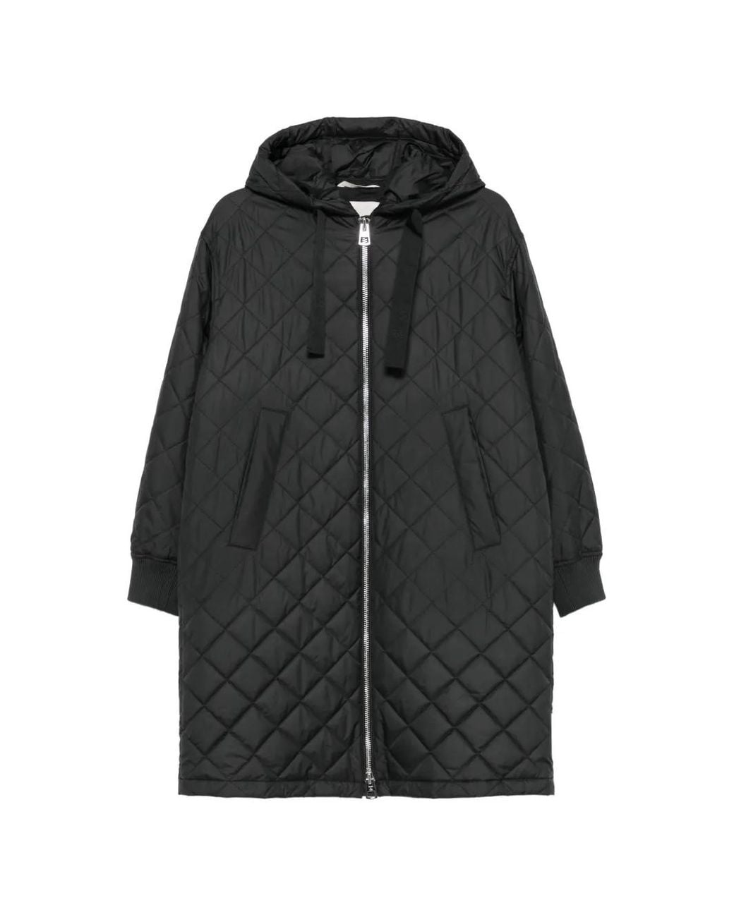 Marc O' Polo Black Quilted Hooded Coat