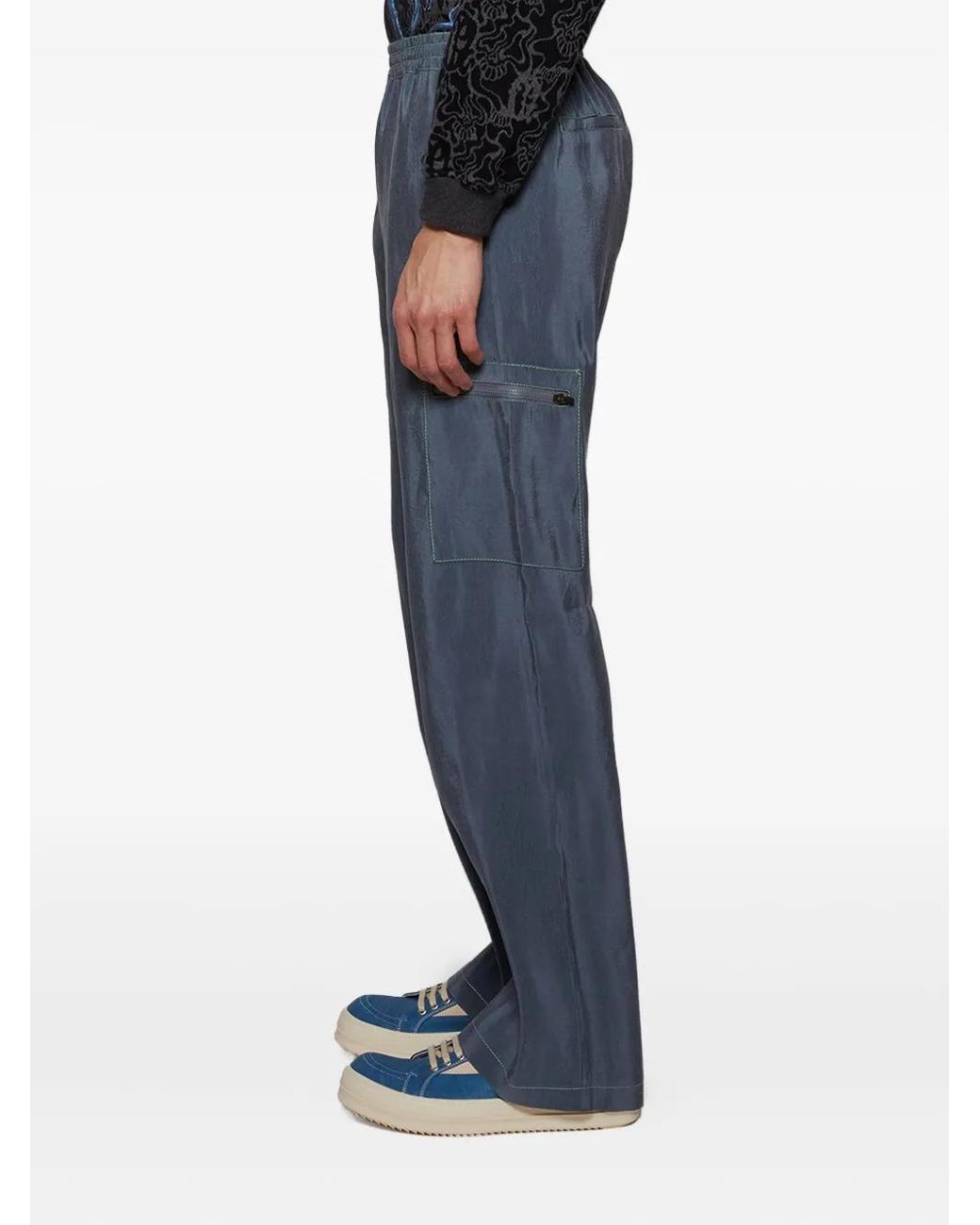 Pantalones De Seda Casella Meyer de hombre de color Blue