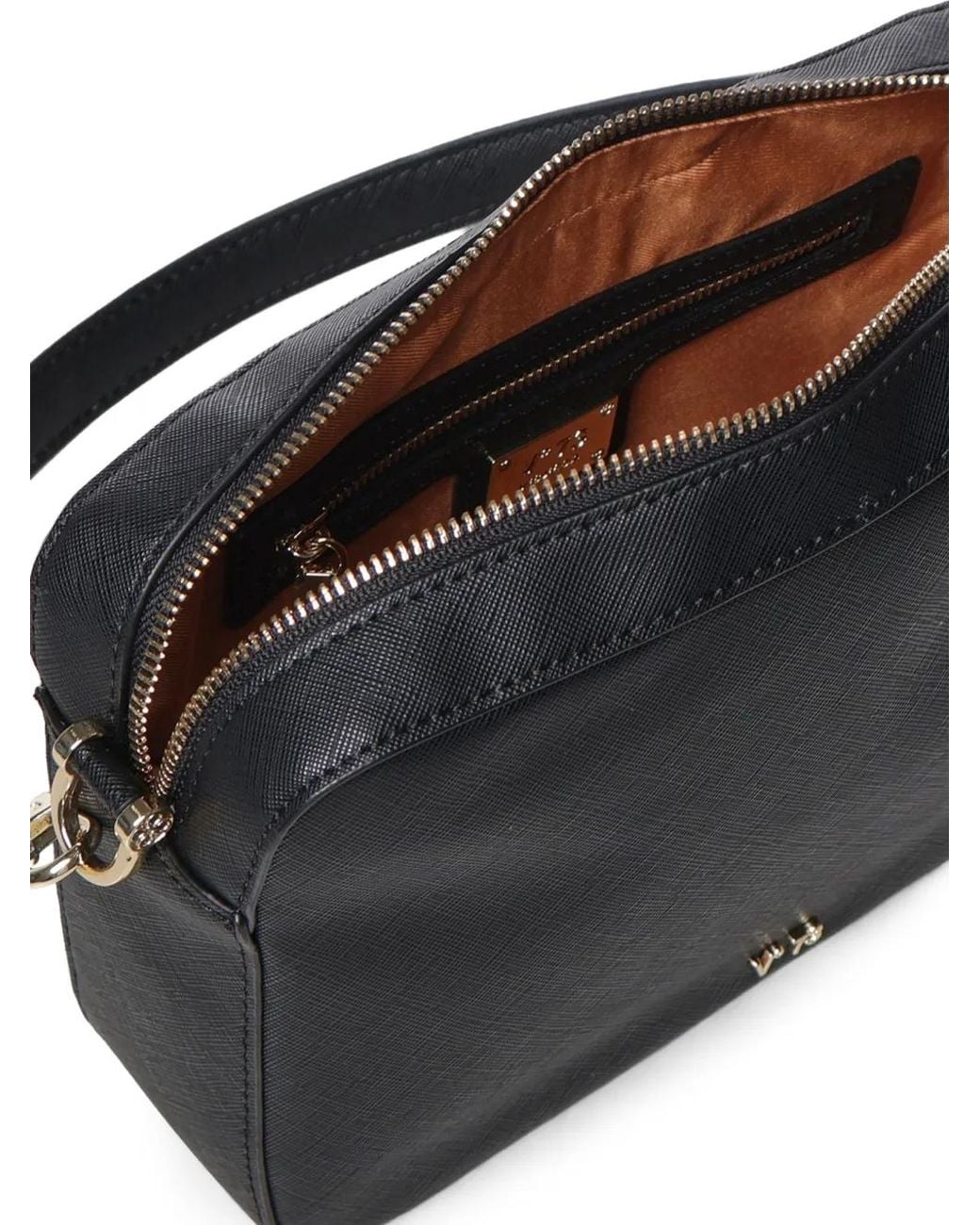 V73 Black Logo-Plaque Knotted Shoulder Bag