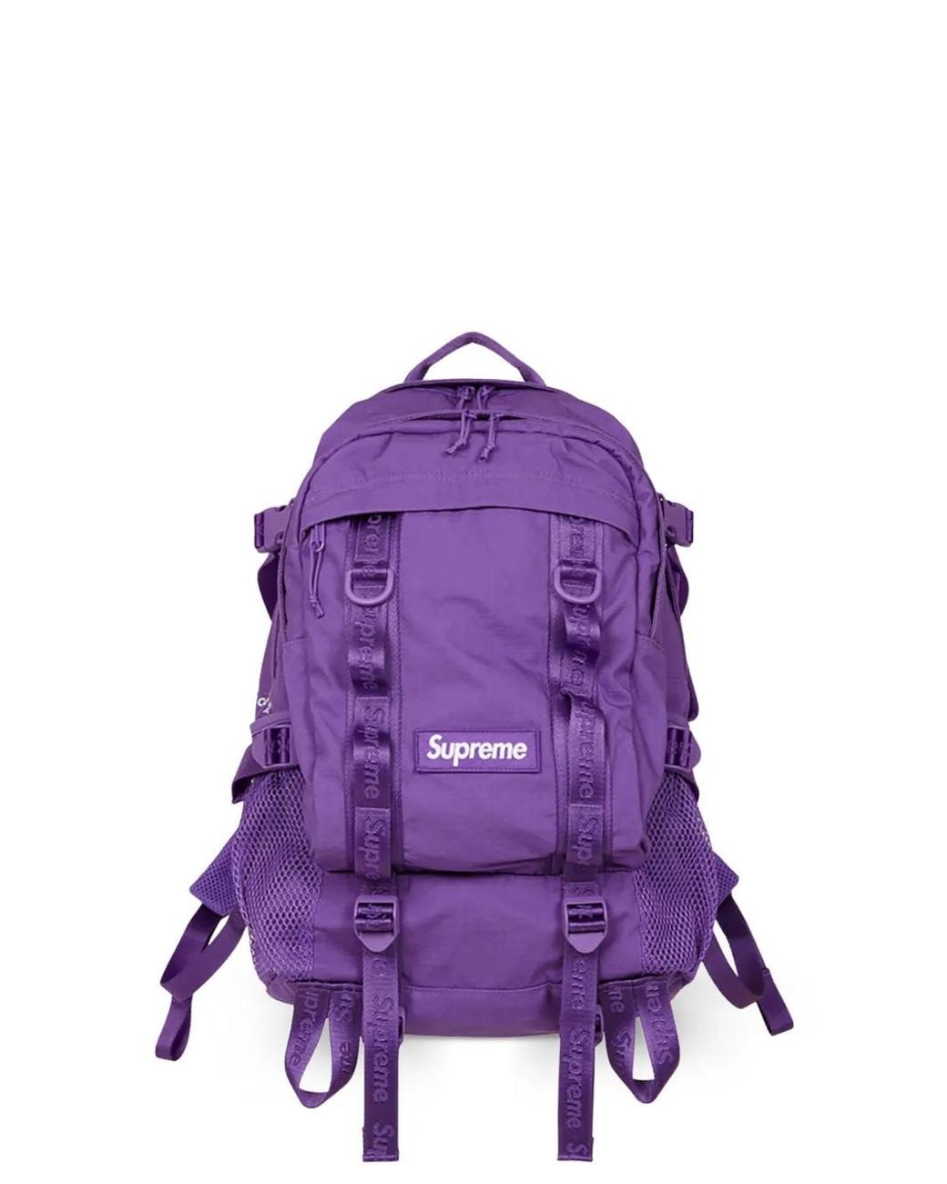 Zaino Con Logo di Supreme in Purple da Uomo