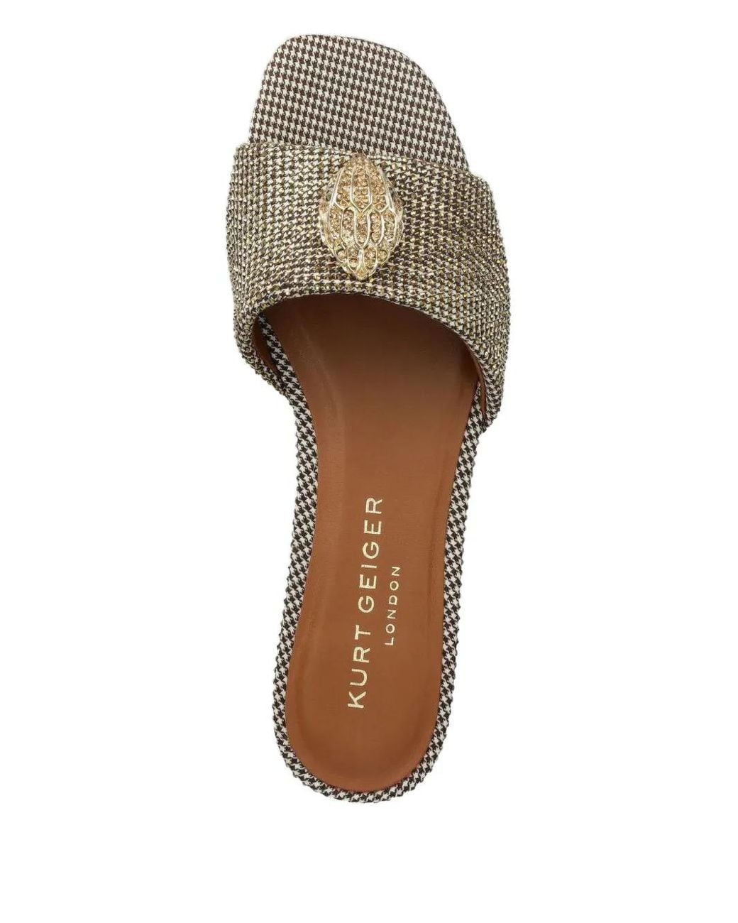 Kurt Geiger Natural Kensington Flat Sandals