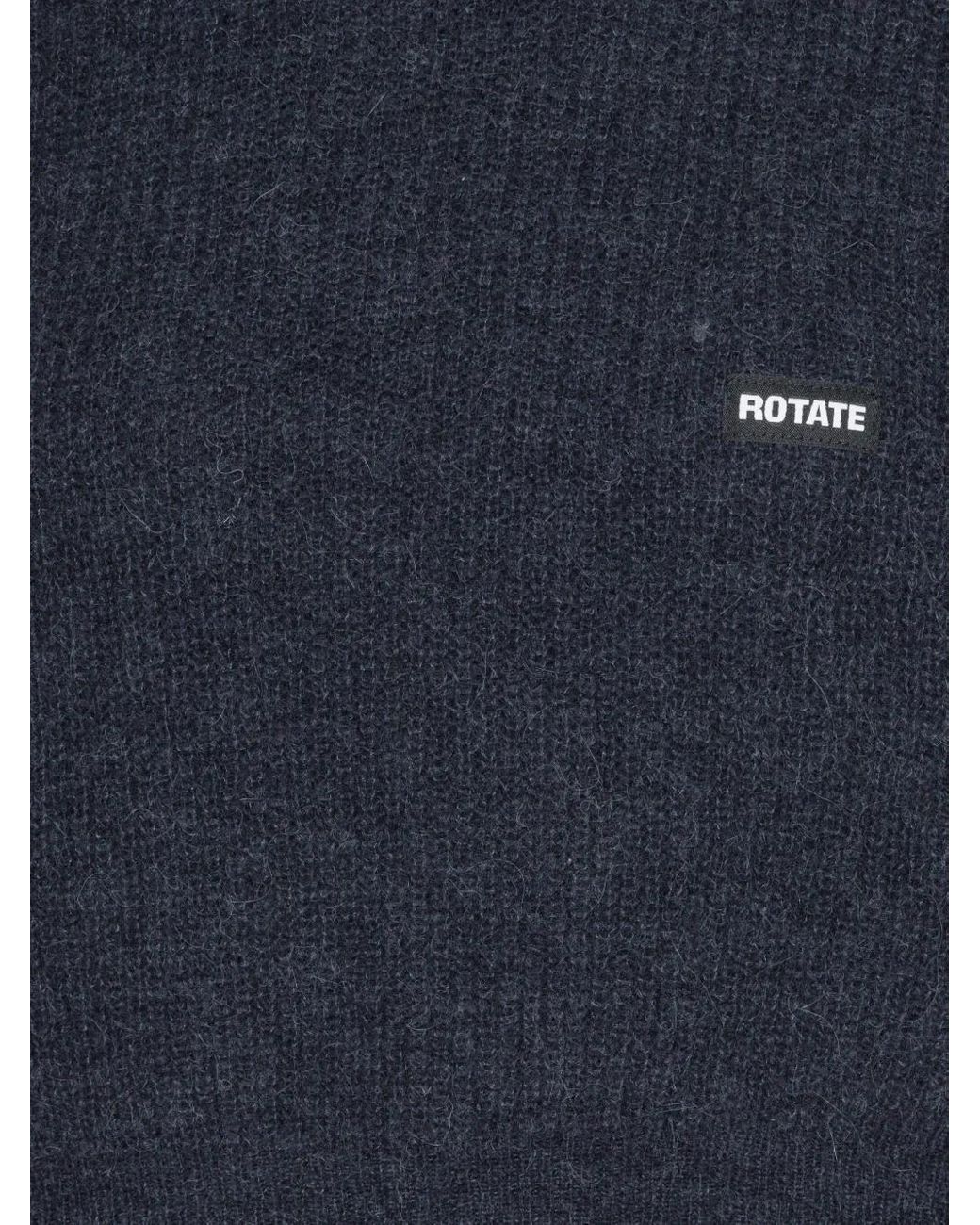 ROTATE BIRGER CHRISTENSEN Blue Pullover Mit Umgeschlagenen Ärmeln