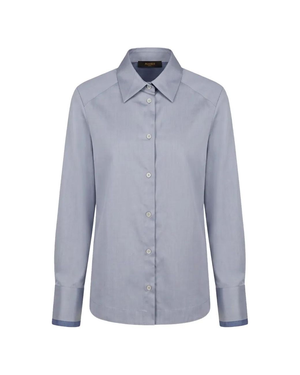 Moorer Blue Striped Long-Sleeve Shirt