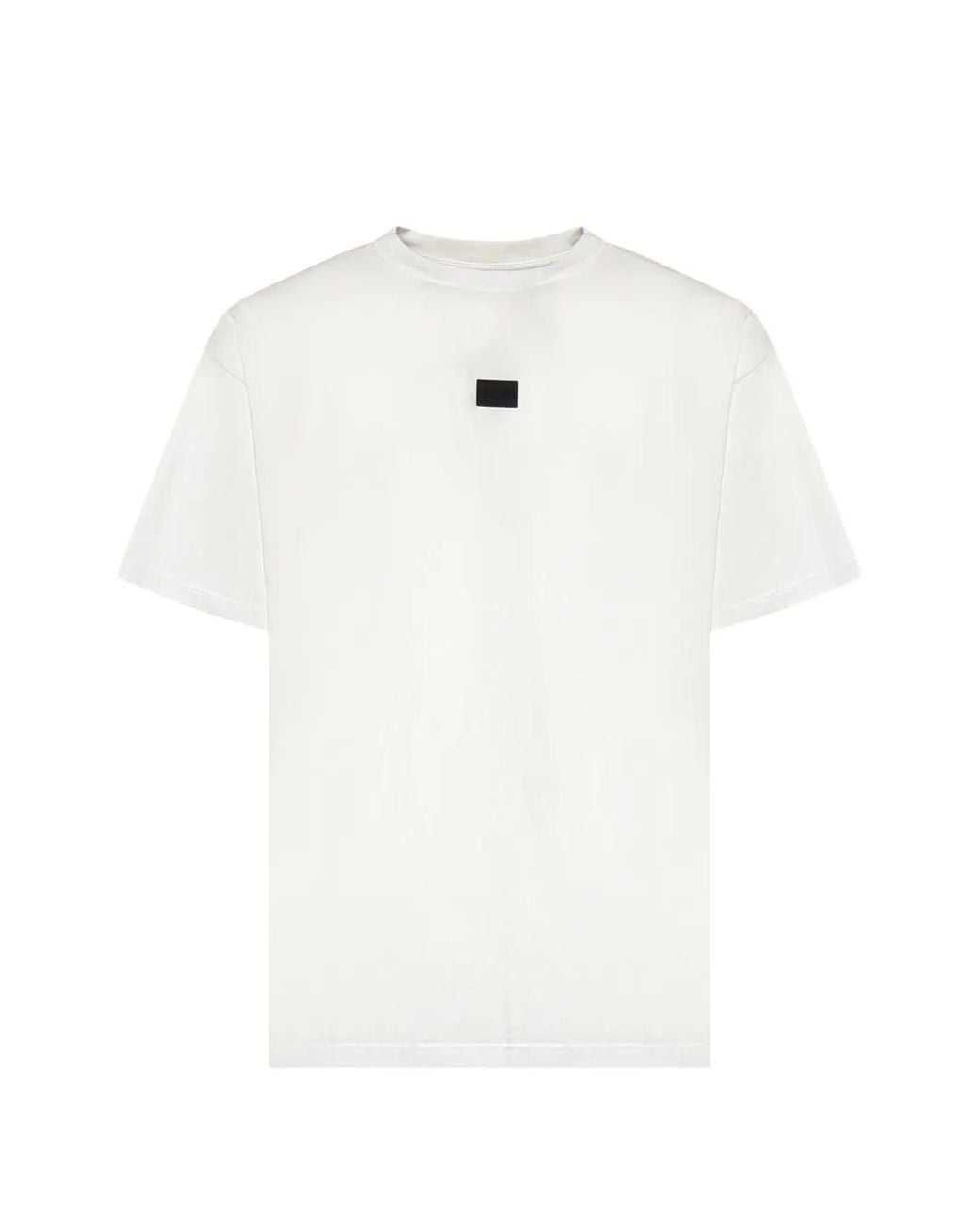 MM6 by Maison Margiela White Logo-Patch Cotton T-Shirt for men