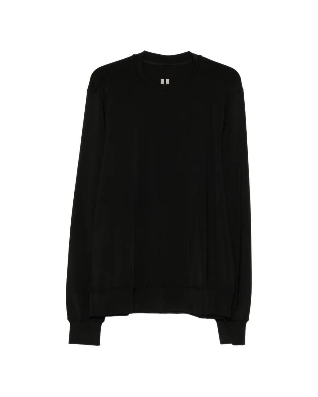 Rick Owens Black Crew-Neck Long-Sleeve Sweater for men