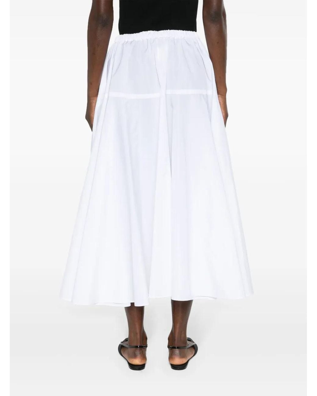 Patou White High-waist Faille Maxi Skirt - Women's - Polyester/cotton/viscose