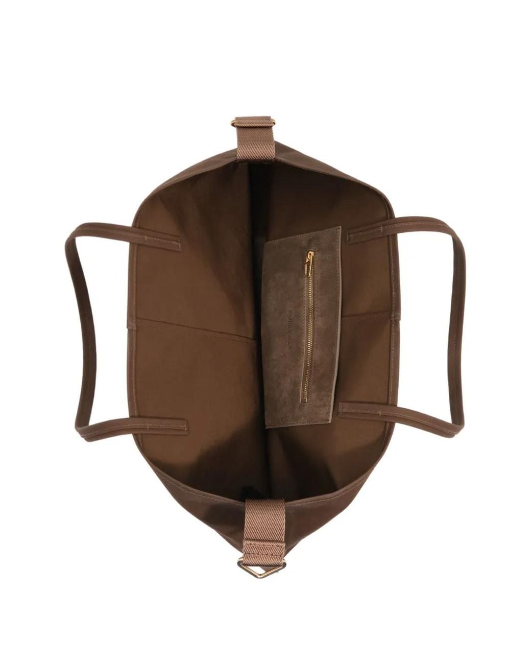 Bimba Y Lola Brown Grand Sac À Main En Coton Kaki Foncé