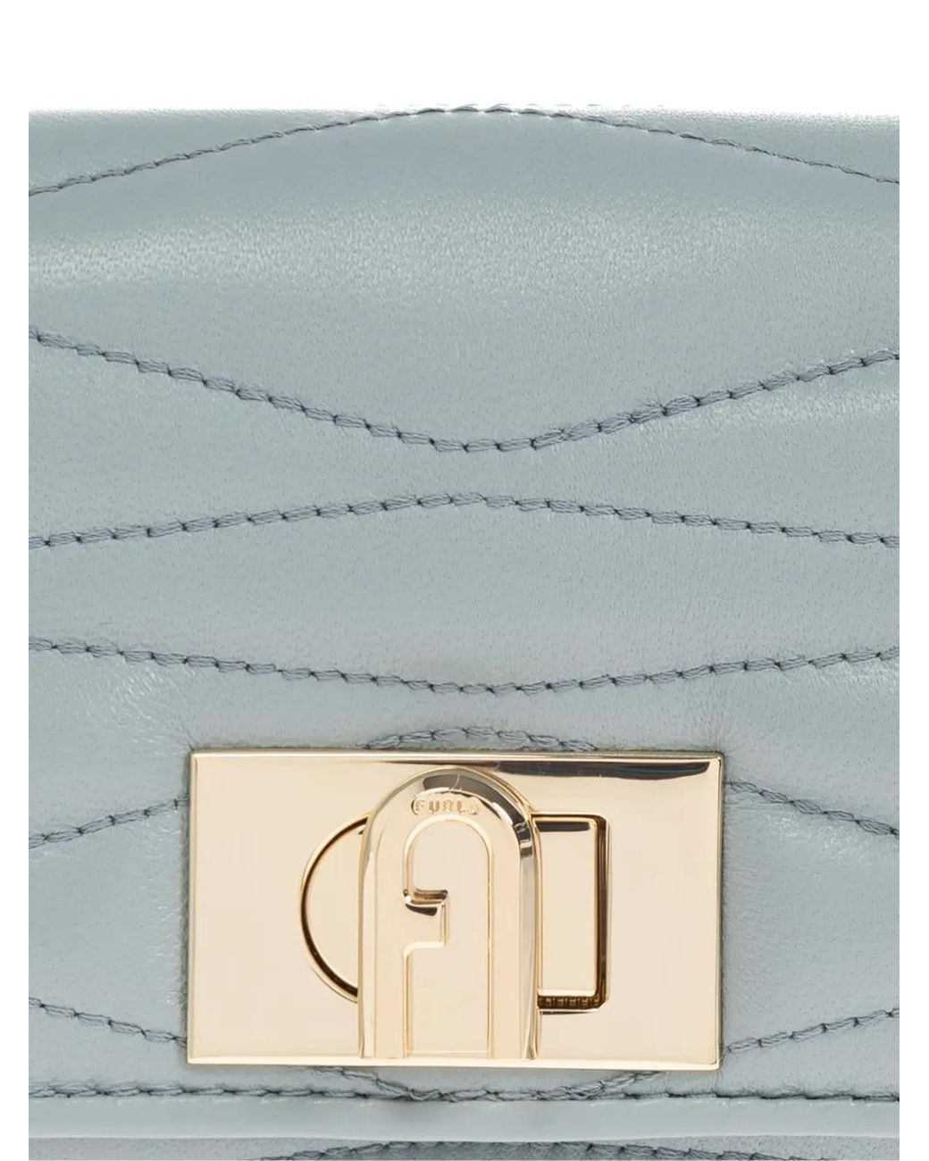 Furla Blue 1927 Quilted Clasp Wallet