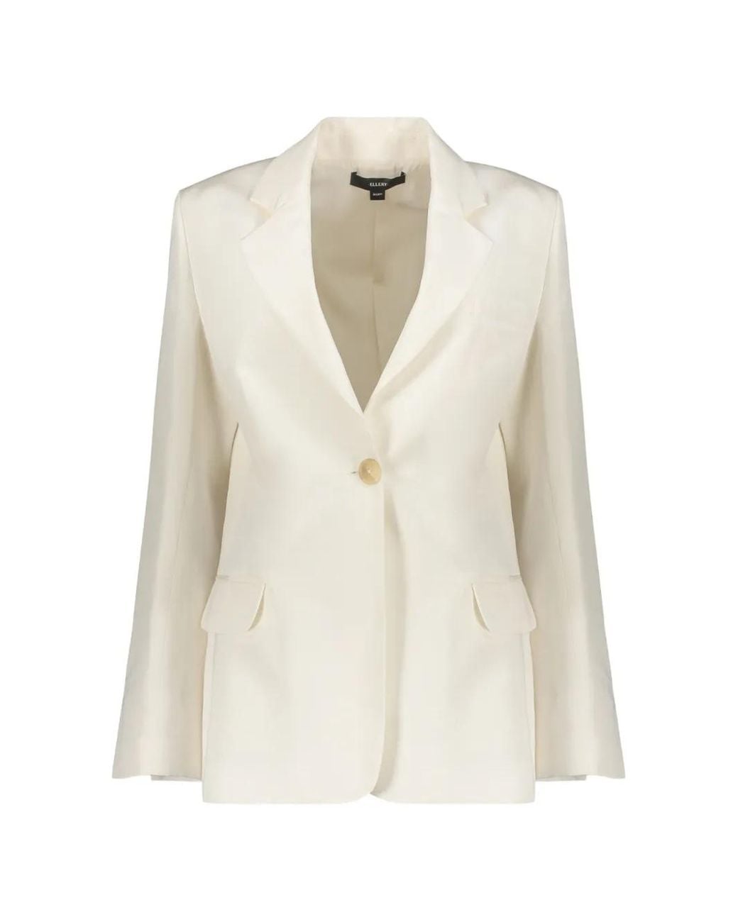 Ellery White Single-Breasted Blazer
