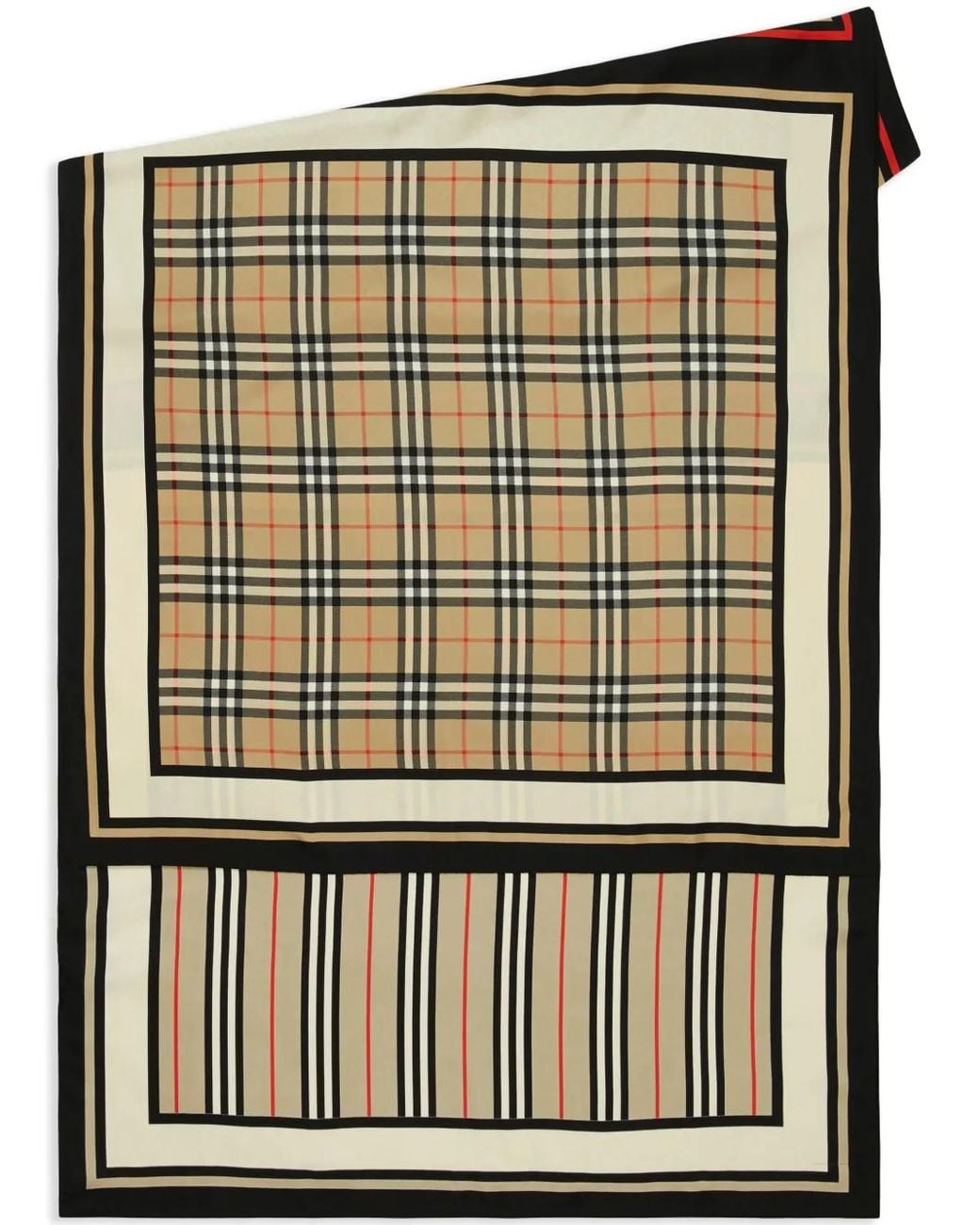 Burberry Multicolor Multi-panel Silk Scarf