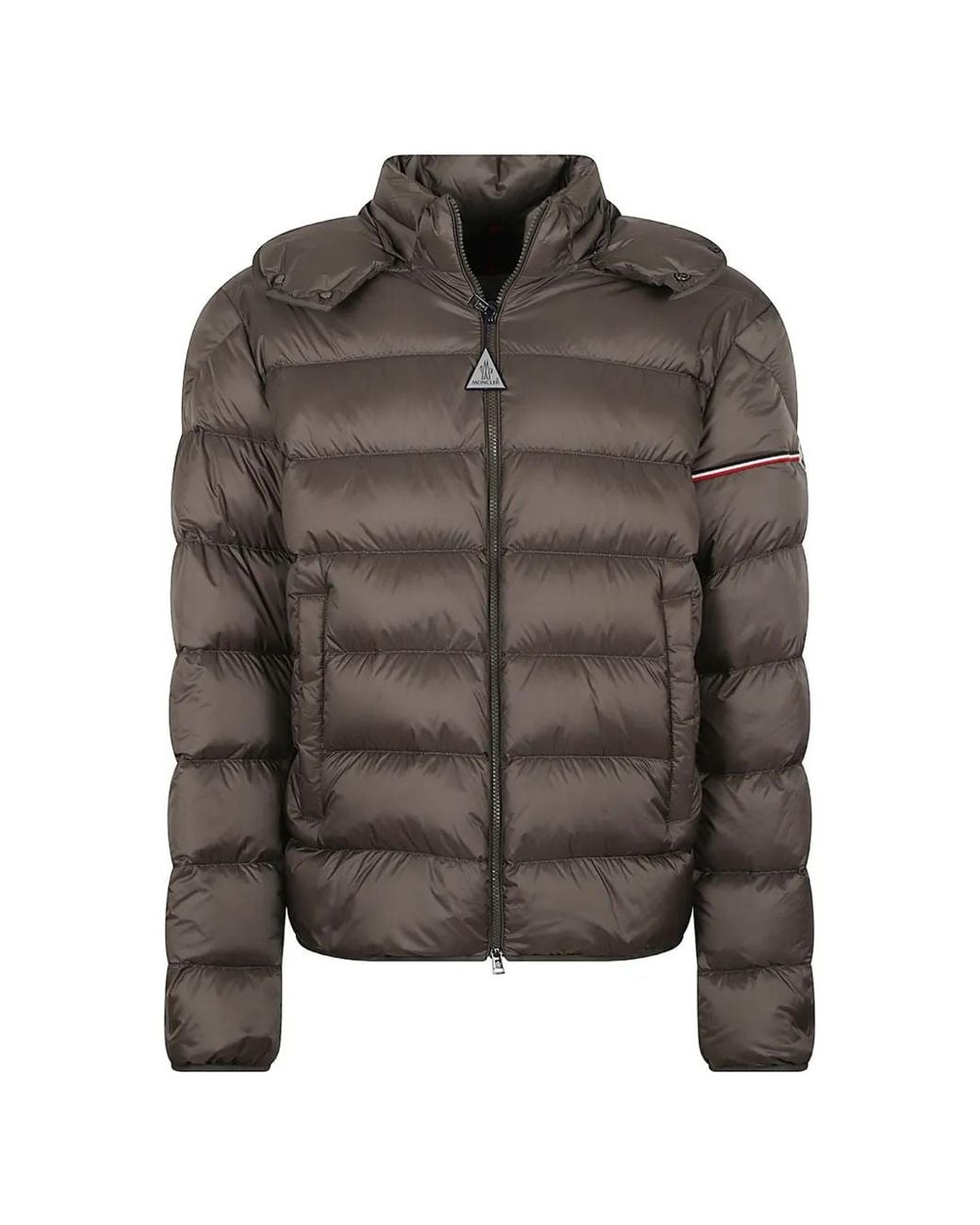 Moncler Brown Ravenlock Hooded Short Down Jacket for men