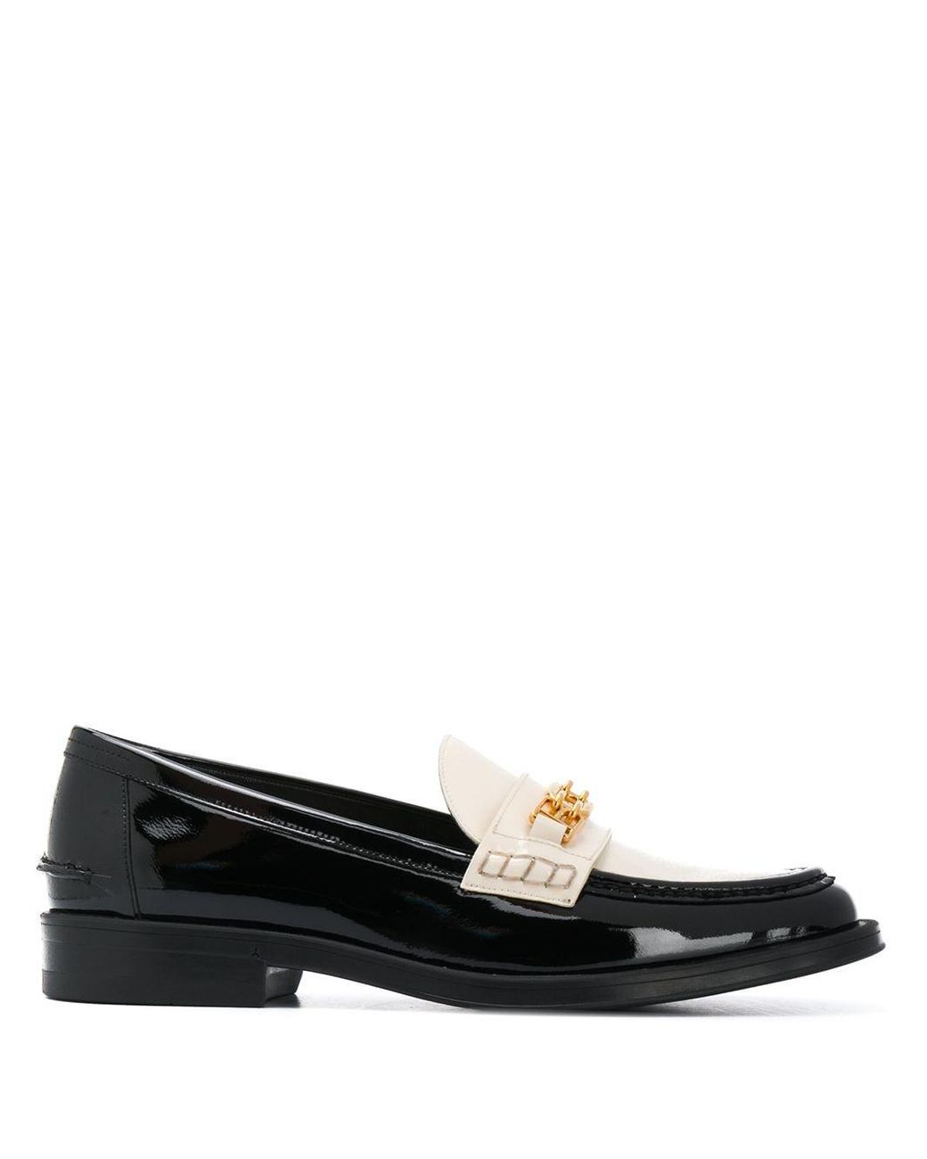 Bally Leather Two-tone Loafers in Black - Lyst
