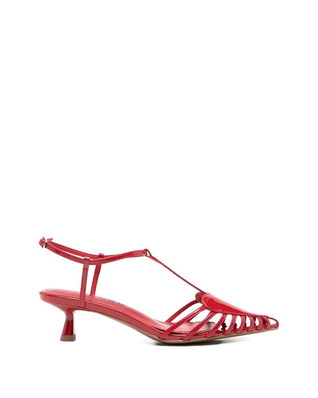 Bibi Lou Pink May Heart-Motif Sandals