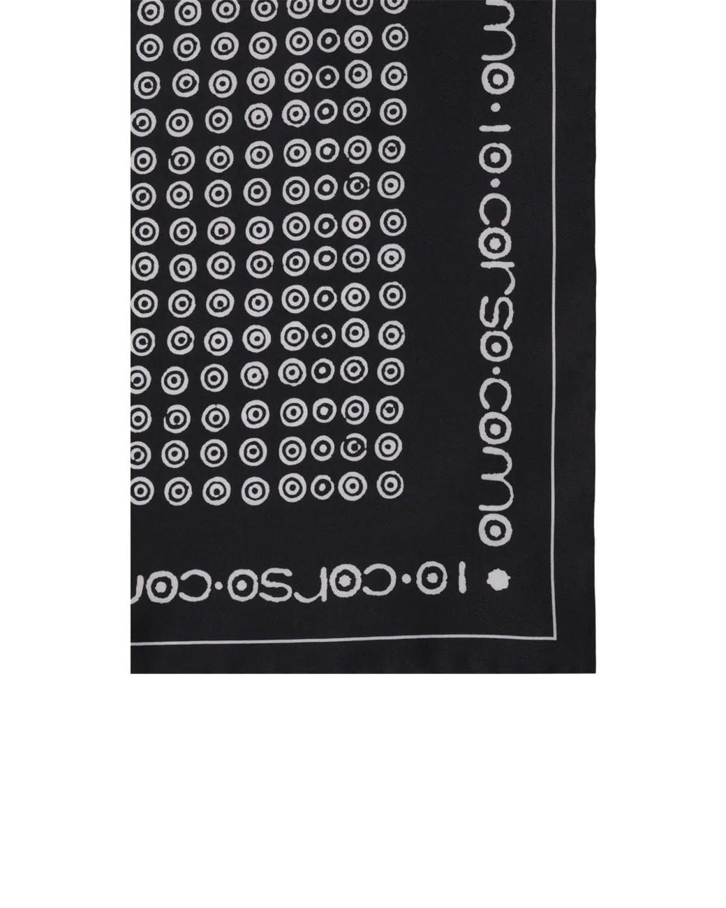 10 Corso Como Black Patterned Scarf