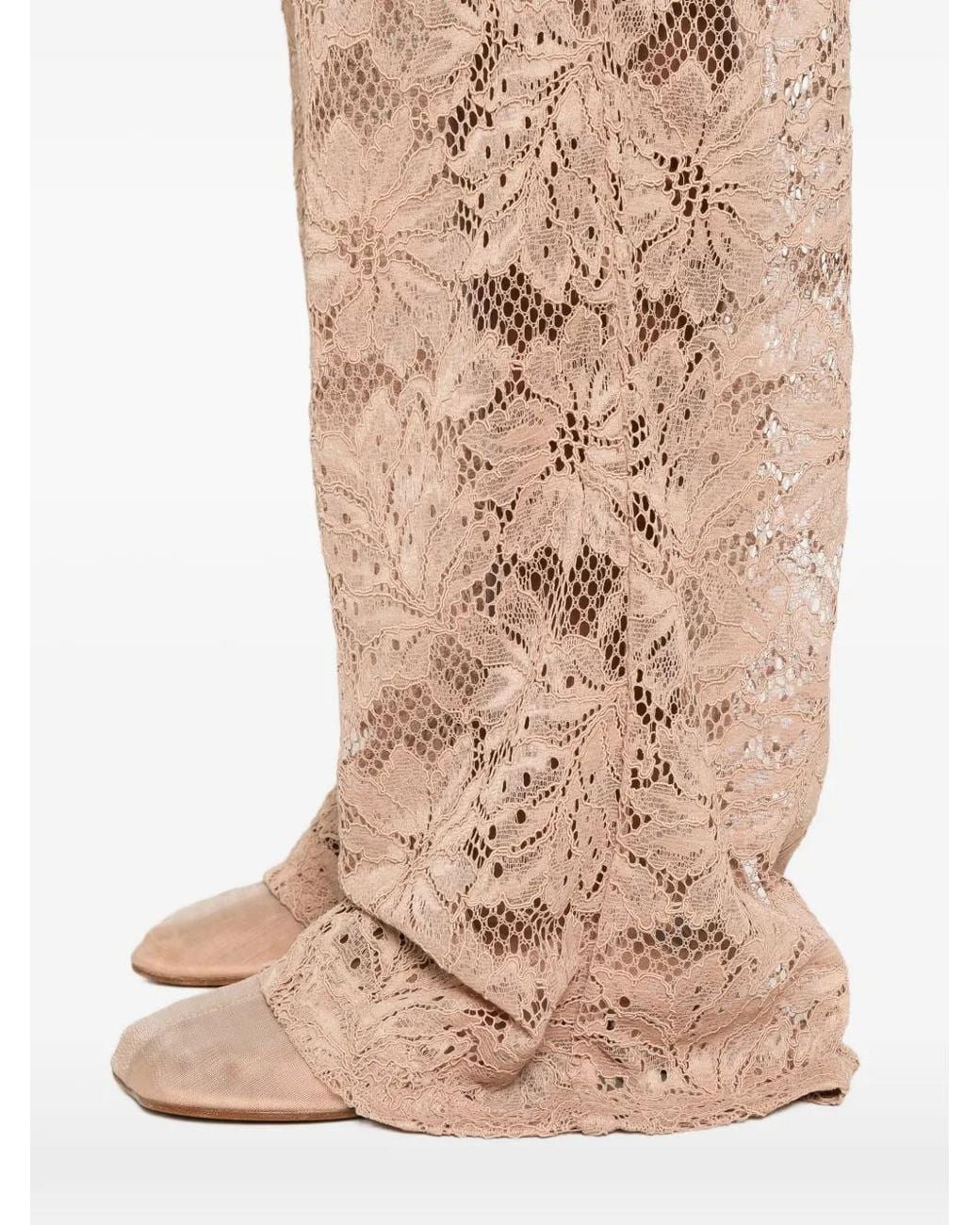 Sportmax Natural Floral-Lace Trousers