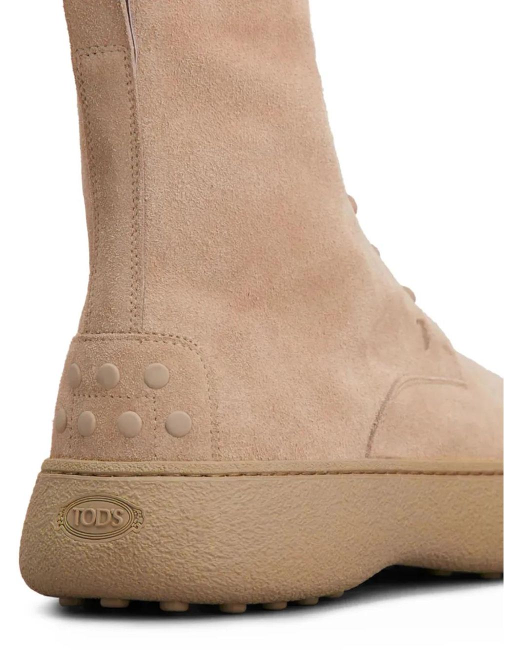 Tod's Brown Embossed Lace-Up Boots for men