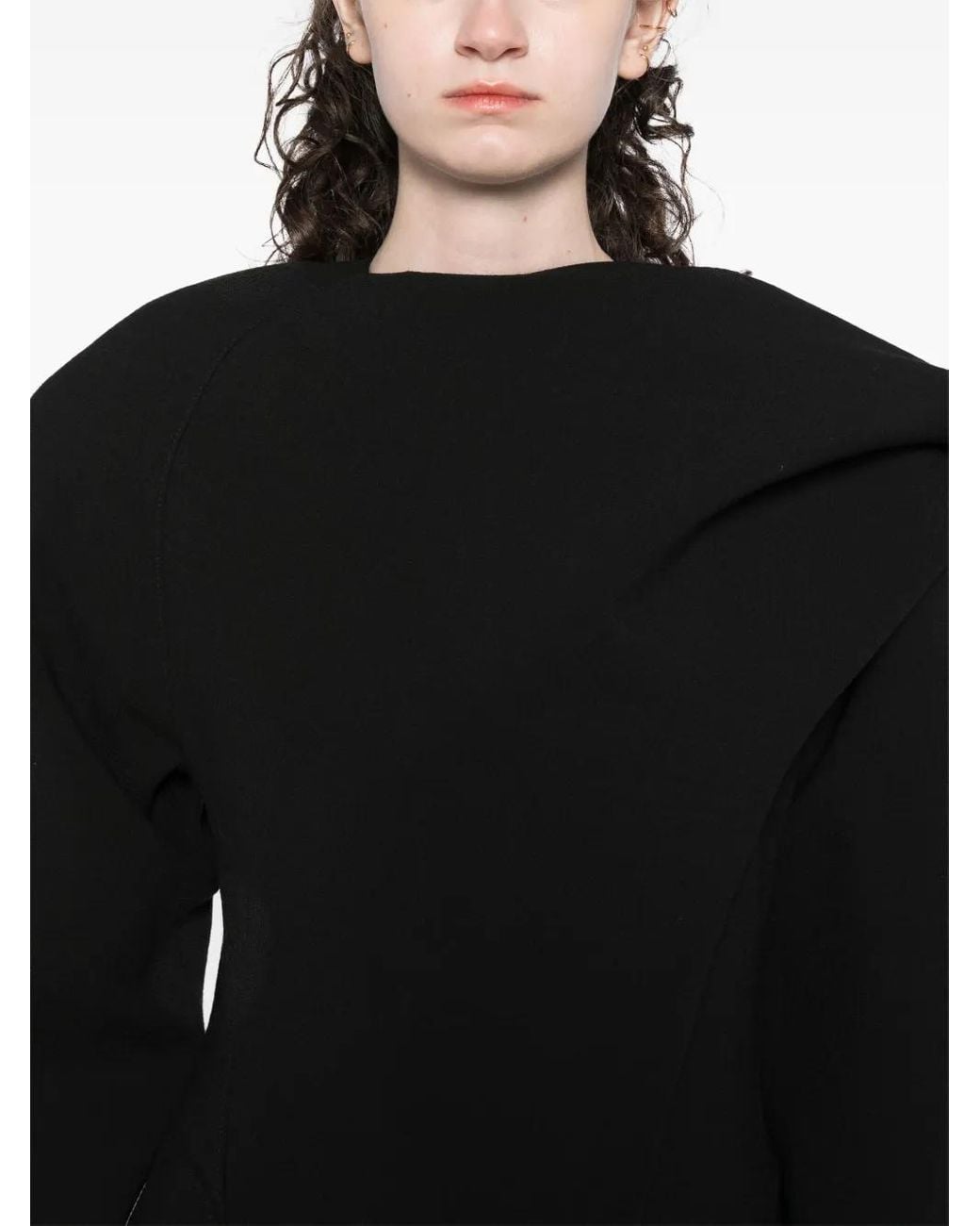Mugler Jas Met Sjaal in het Black