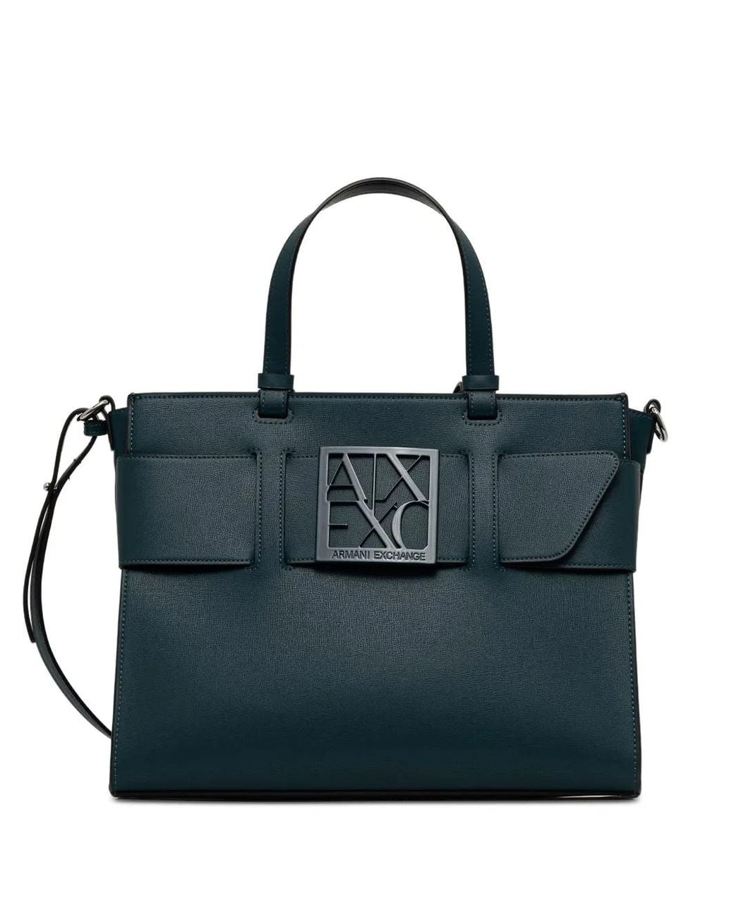 ARMANI EXCHANGE Black Monogram Tote Bag
