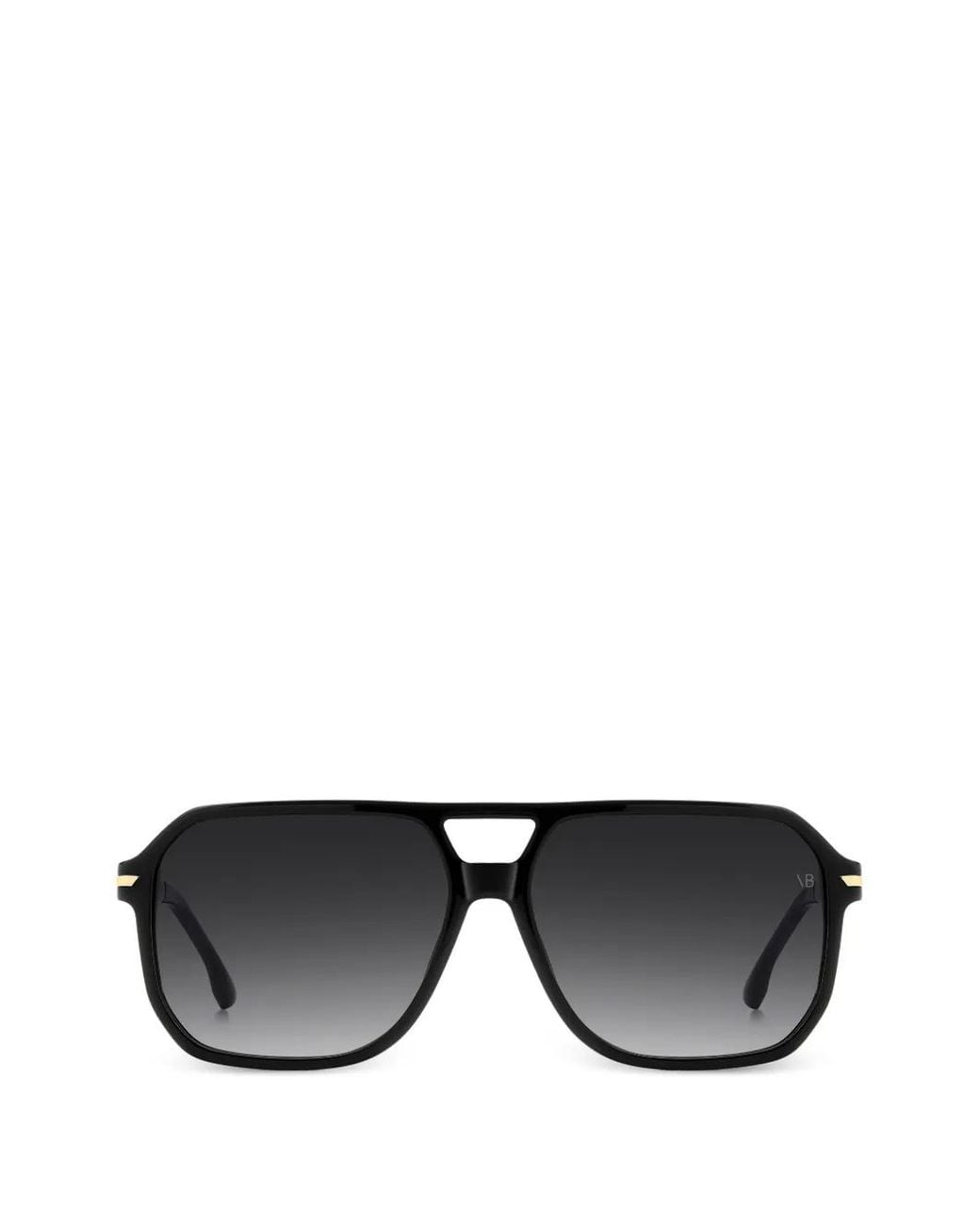 Victoria Beckham Black Pilot-Frame Sunglasses