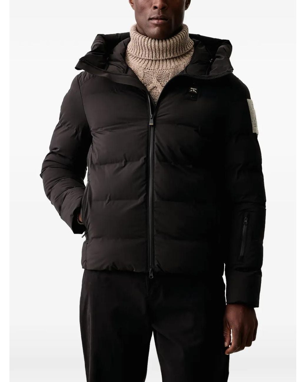 Blauer Black Averau B.Cortina Hooded Padded Jacket for men