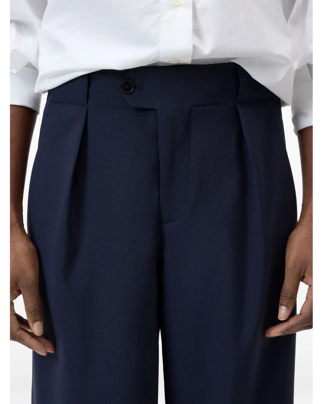 Closed Blue Mawson Pleated Trousers