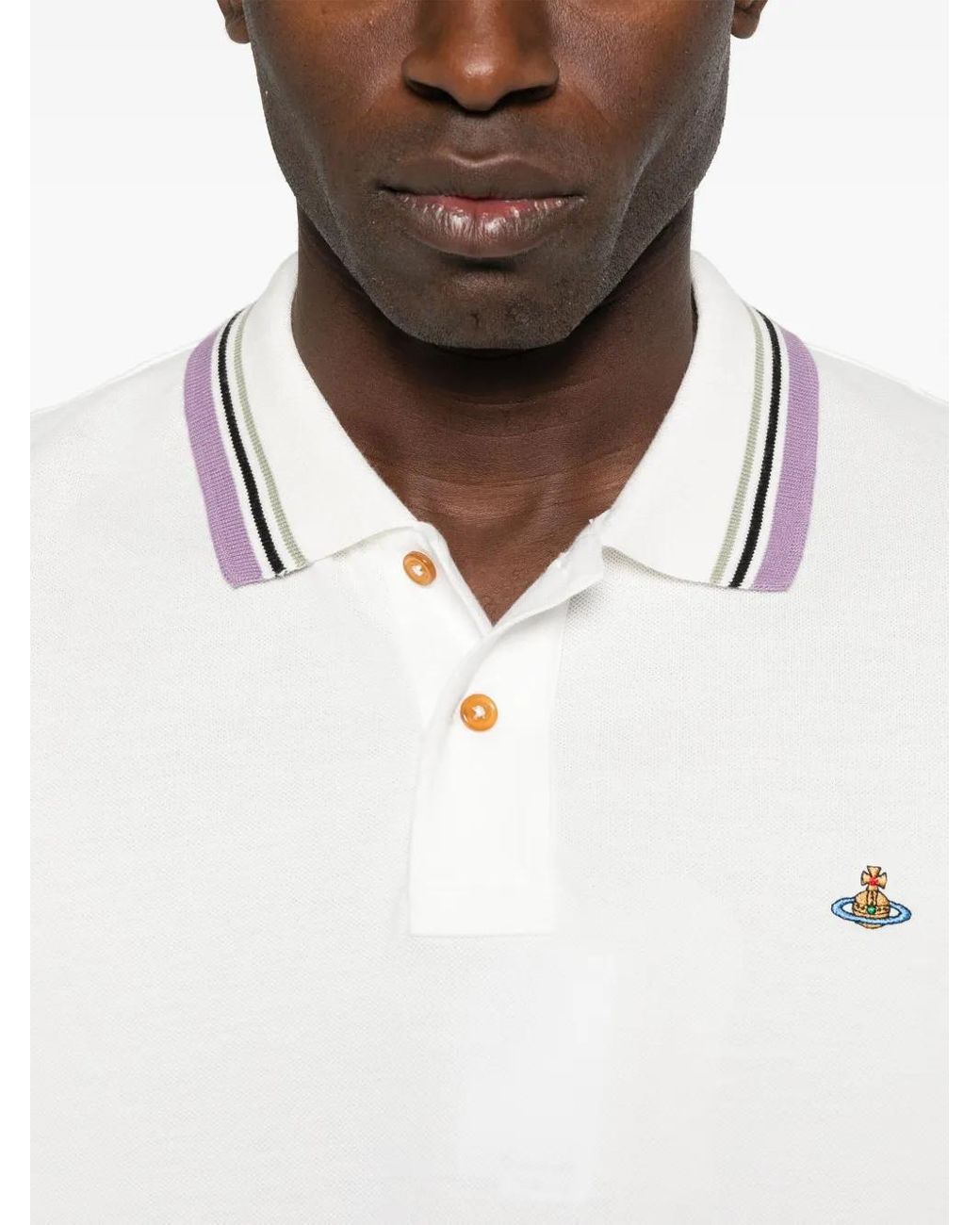 タグ有◆Vivienne Westwood リメイクPOLOトップ オーブ刺繍 Vivienne Westwood Cotton Polo Shirt | Pink | FARFETCH