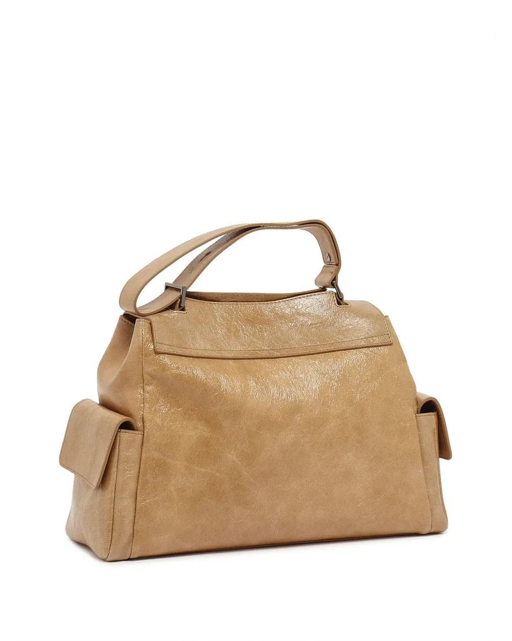 Orciani Metallic Midi Sveva Stark Tote Bag