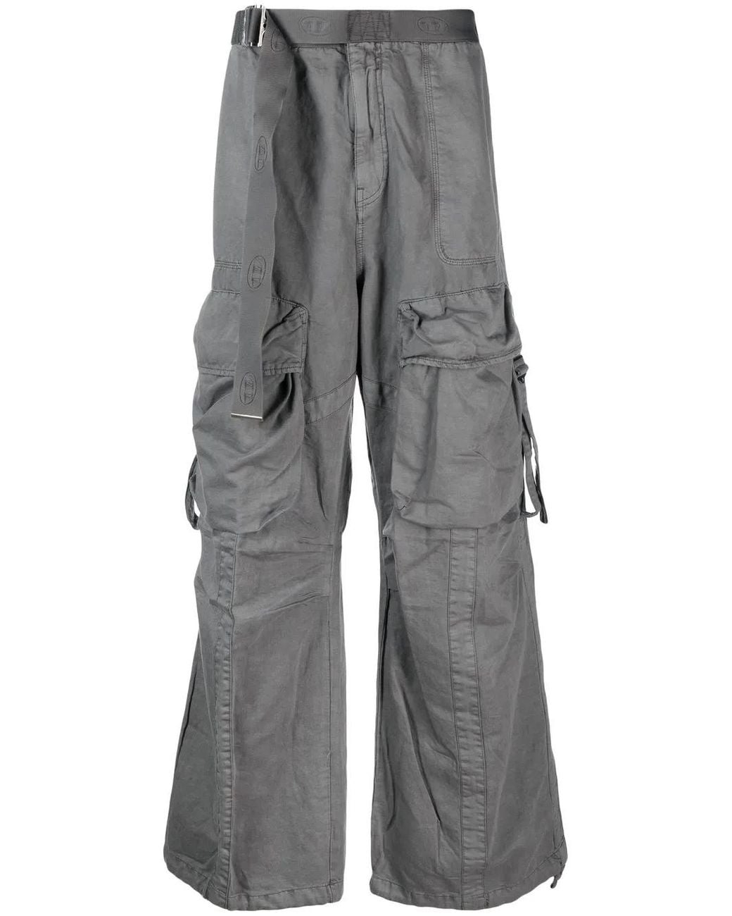 DIESEL Gray P-Malvio Cargo Trousers for men