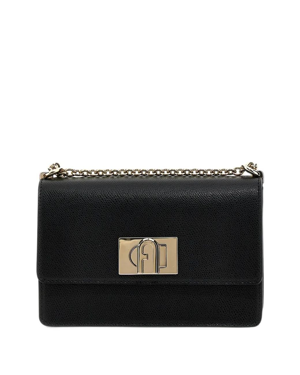 Furla Black Mini 1927 Leather Cross Body Bag
