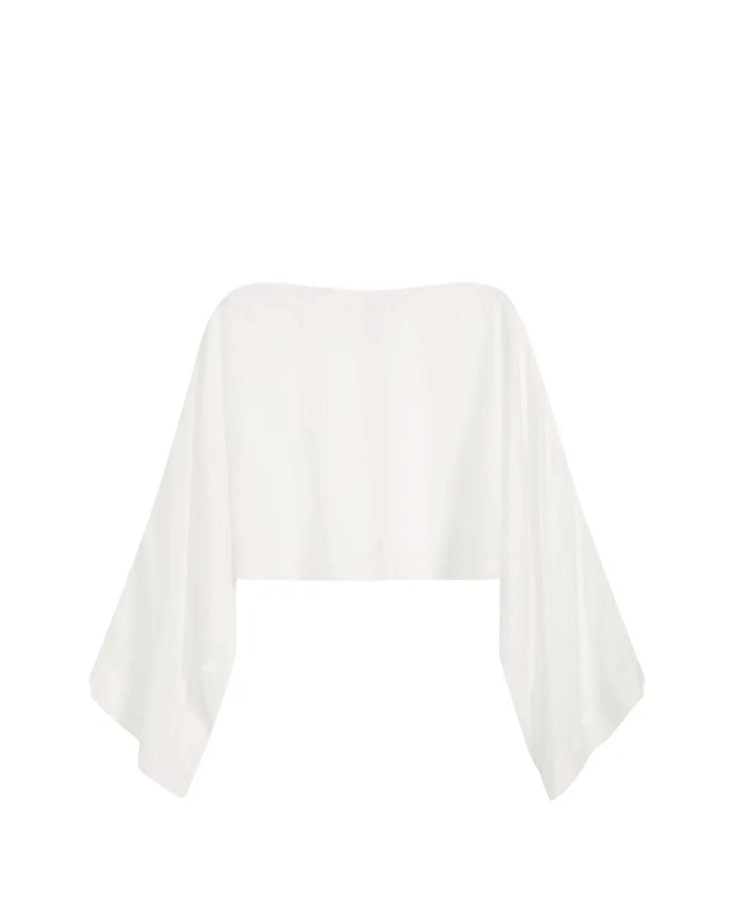 Bondi Born White Blouse Cremona À Coupe Crop