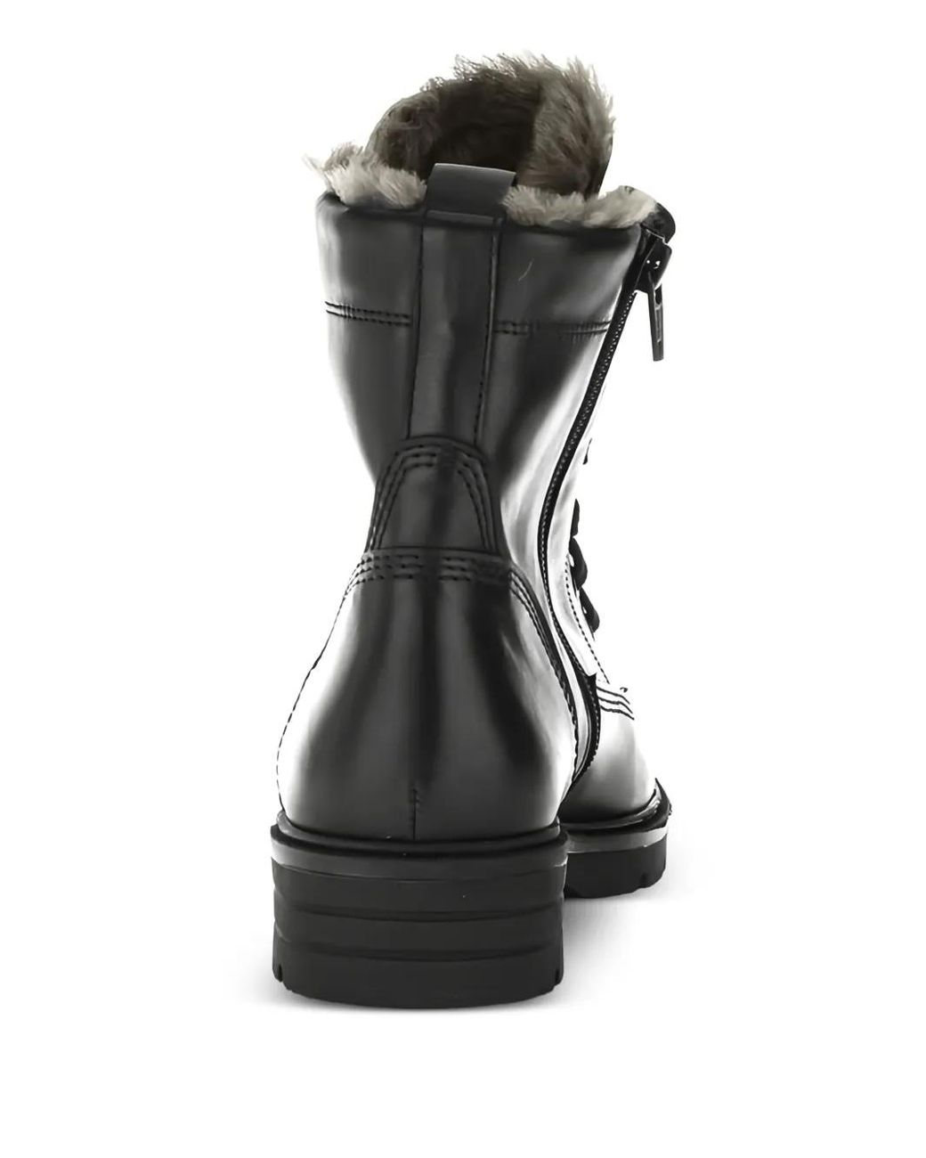 Gabor Black Lace-Up Boots