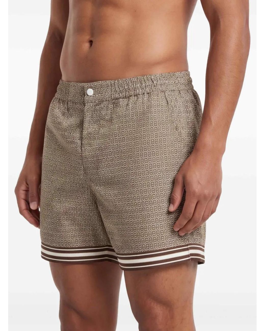CHE Gray Lucena-Print Swim Shorts for men