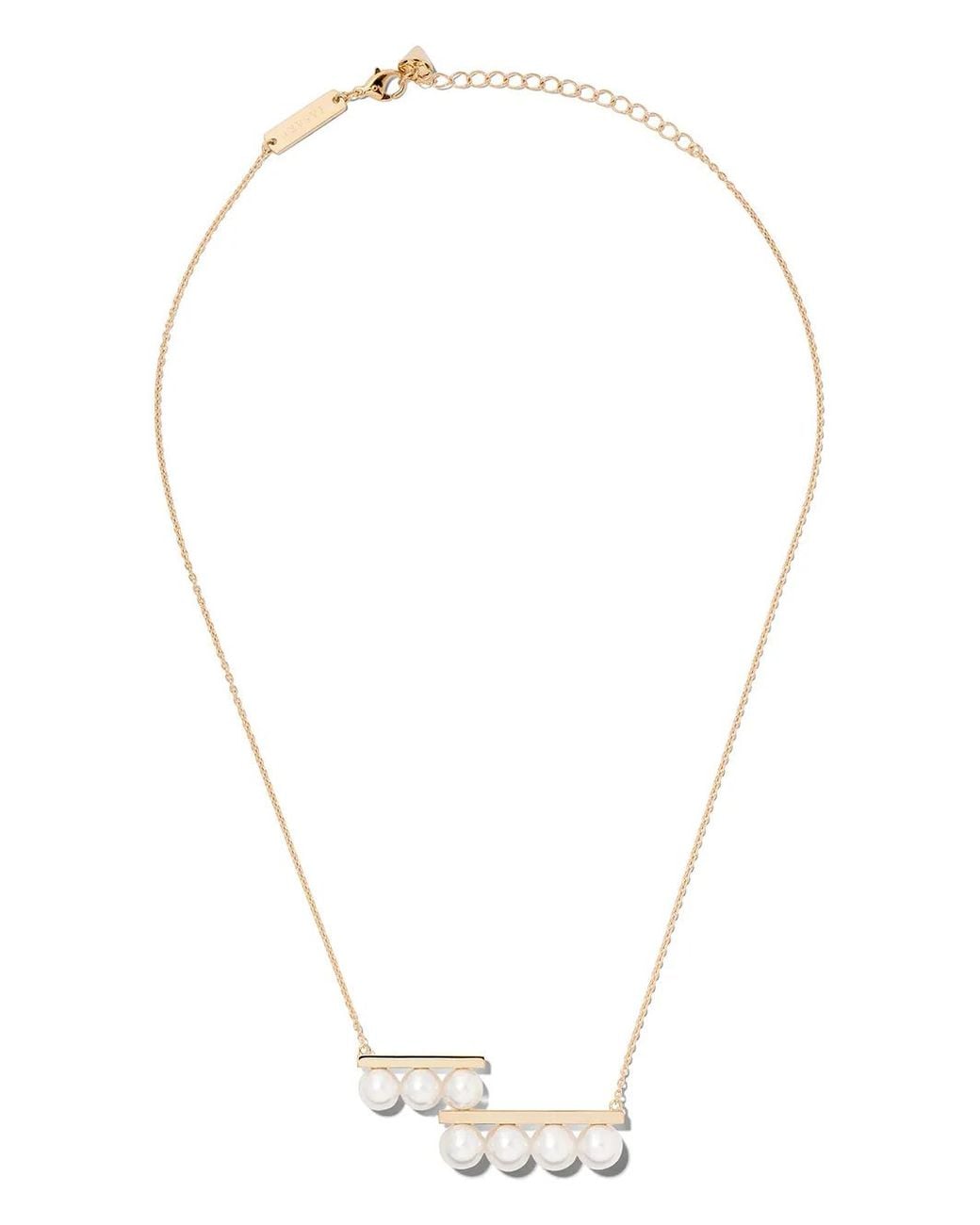Tasaki White 18Kt Collection Line Balance Step Pearl Pendant