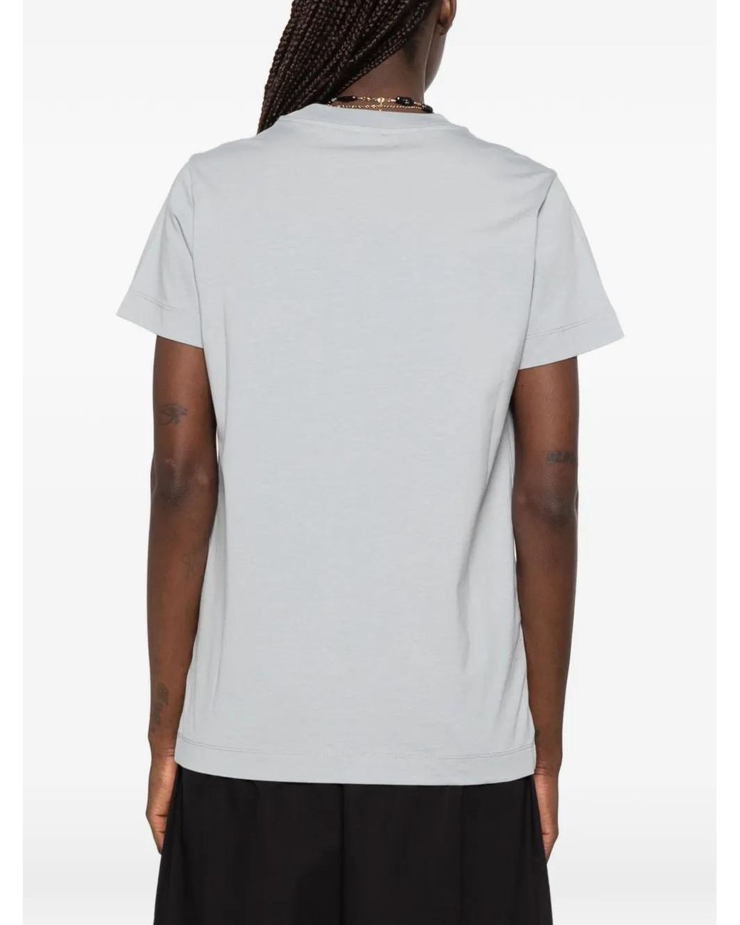 Pinko White Logo Embroidery T-Shirt