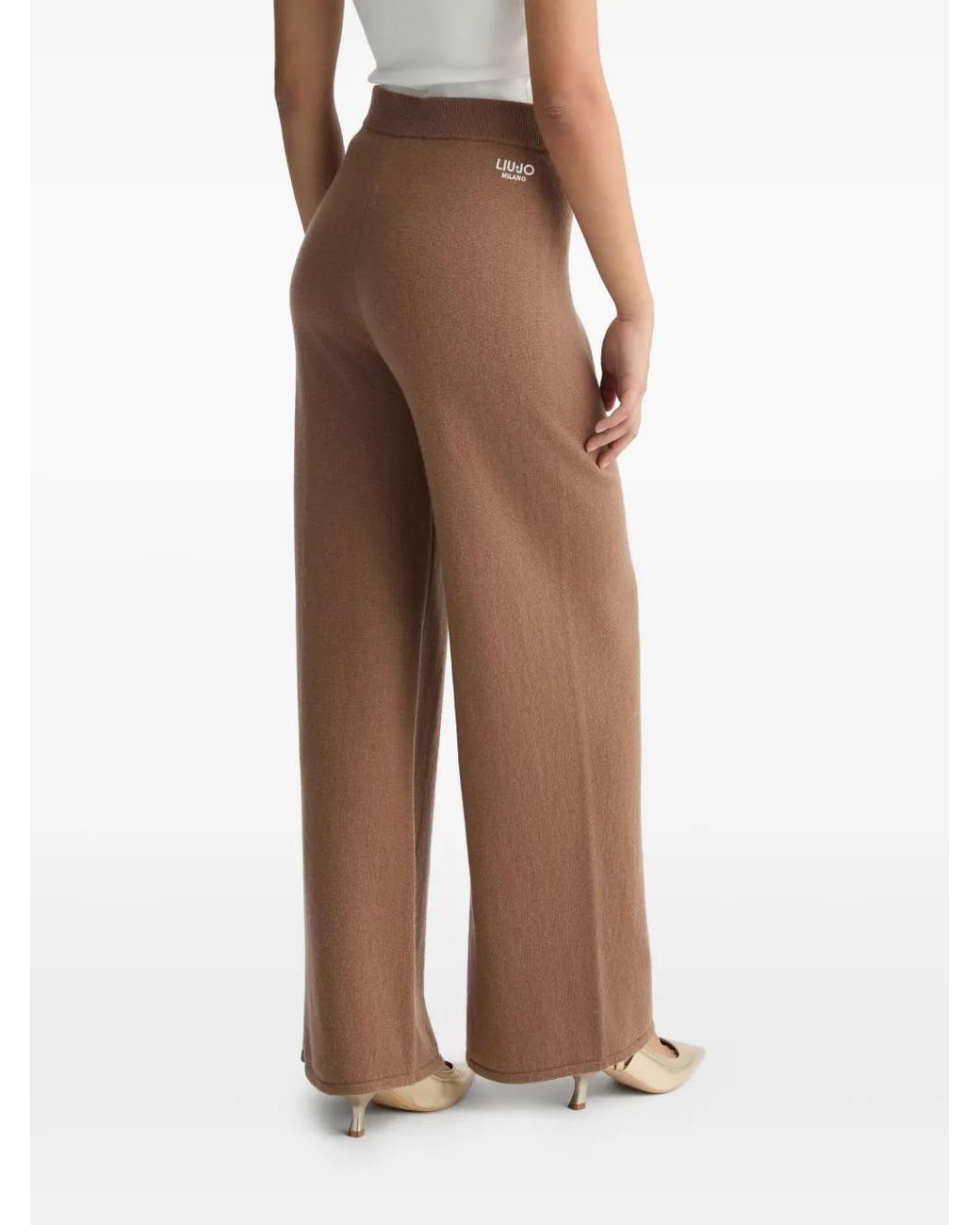 Liu Jo Brown Long Knitted Trousers
