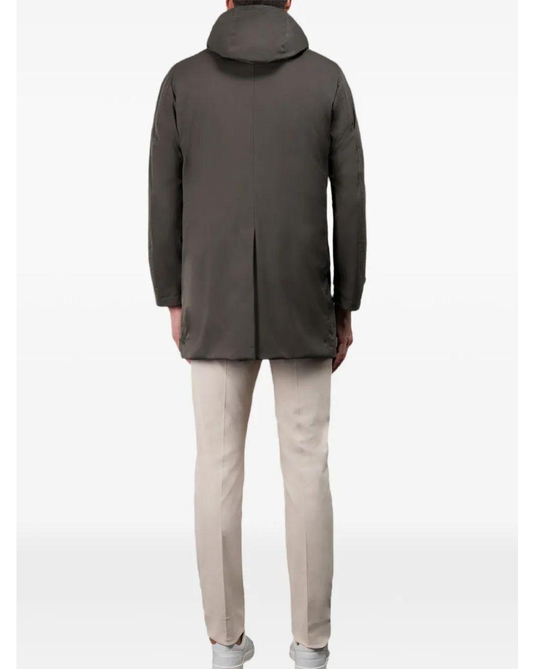 Moorer Black Salvi-Ads Removable-Hood Jacket for men