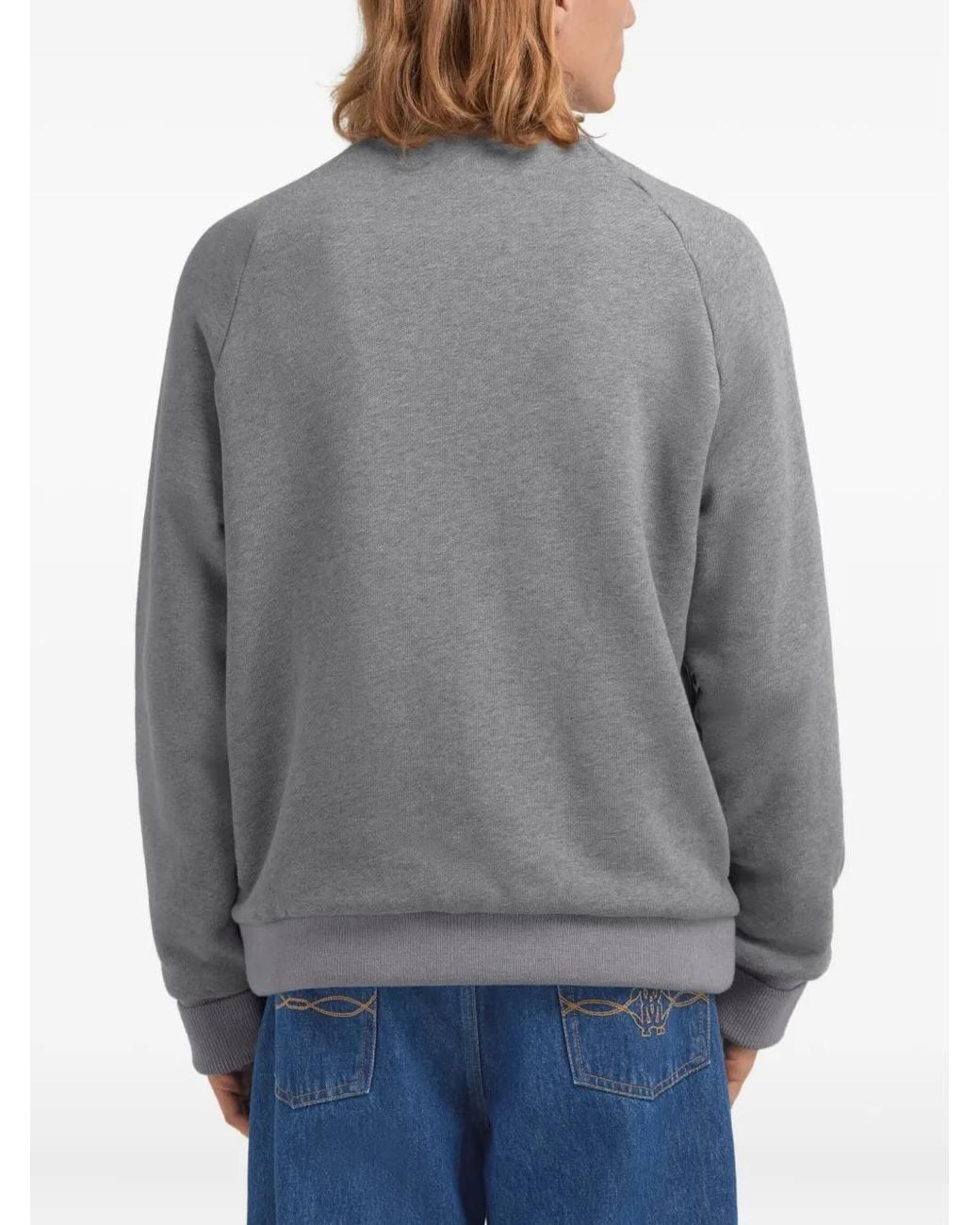 Roberto Cavalli Gray Zebra-Print Sweatshirt for men