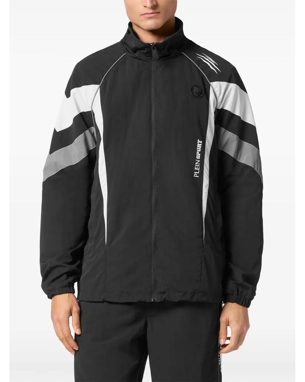 Philipp Plein Black Panelled Bomber Jacket for men