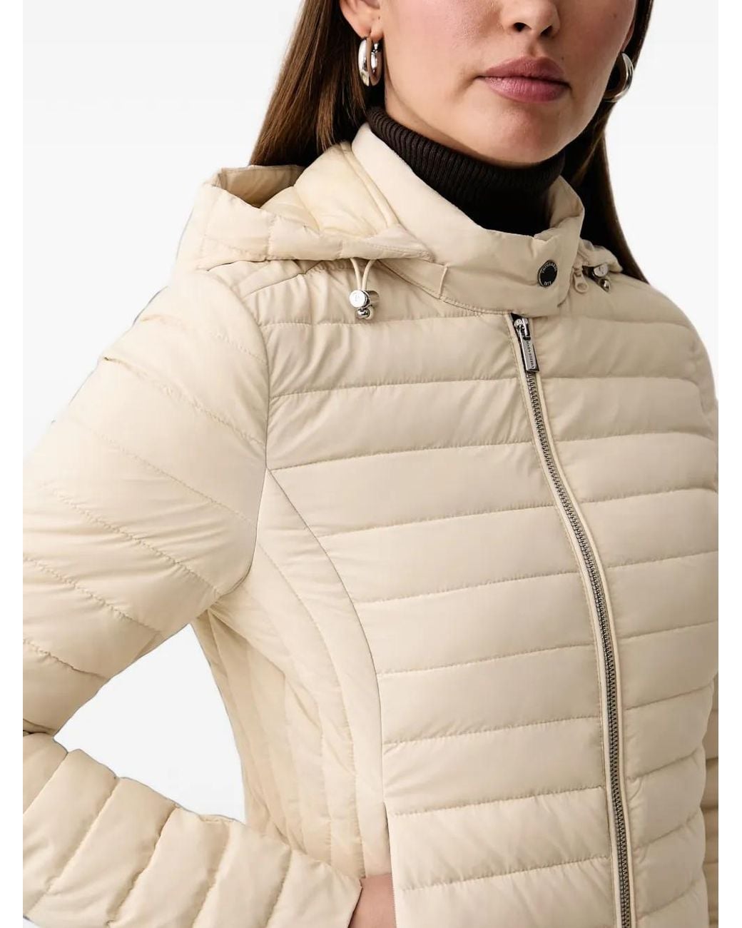 Trussardi Natural Quilted Hooded Jacket