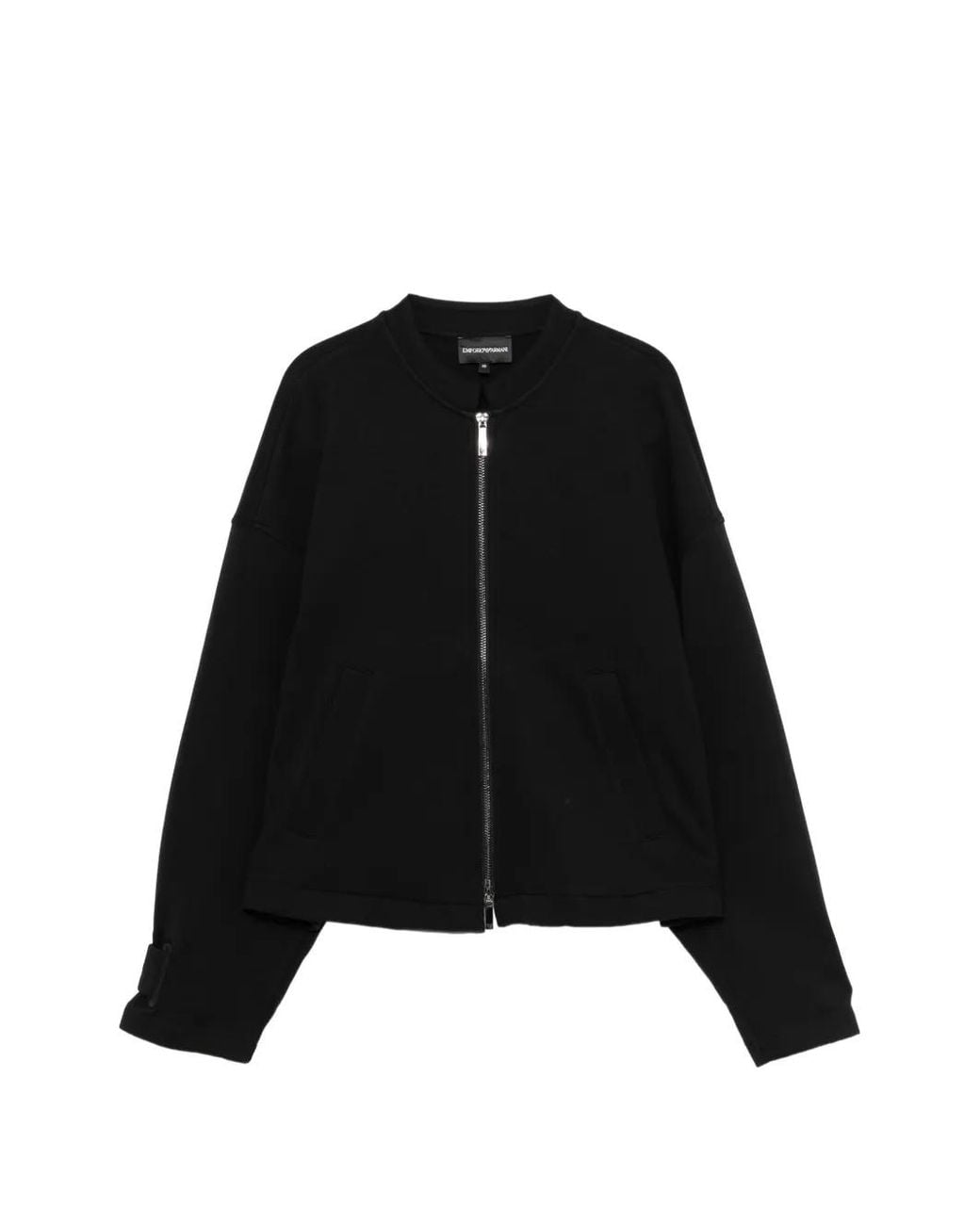 Emporio Armani Black Double-Stretch Jersey Jacket