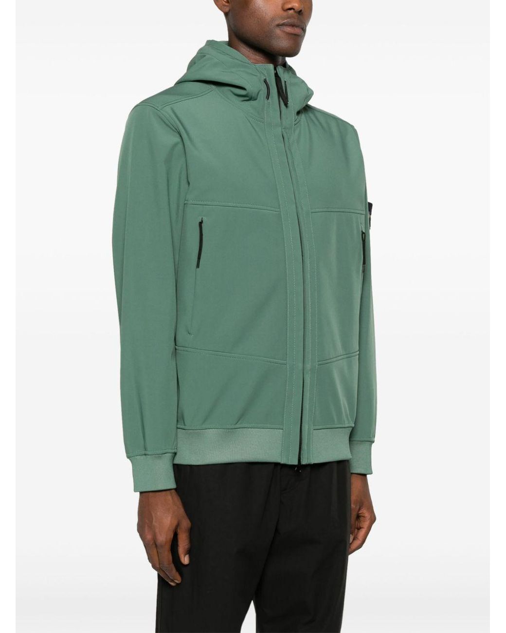 Stone Island Soft Shell-R Jacket in Green for Men | Lyst