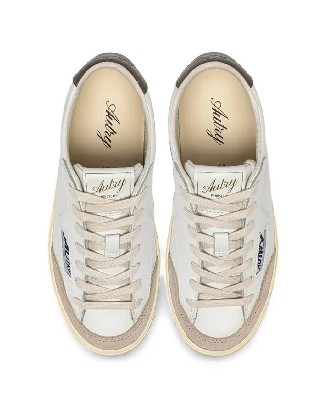 Autry White Windscape Logo-Patch Panelled Sneakers for men