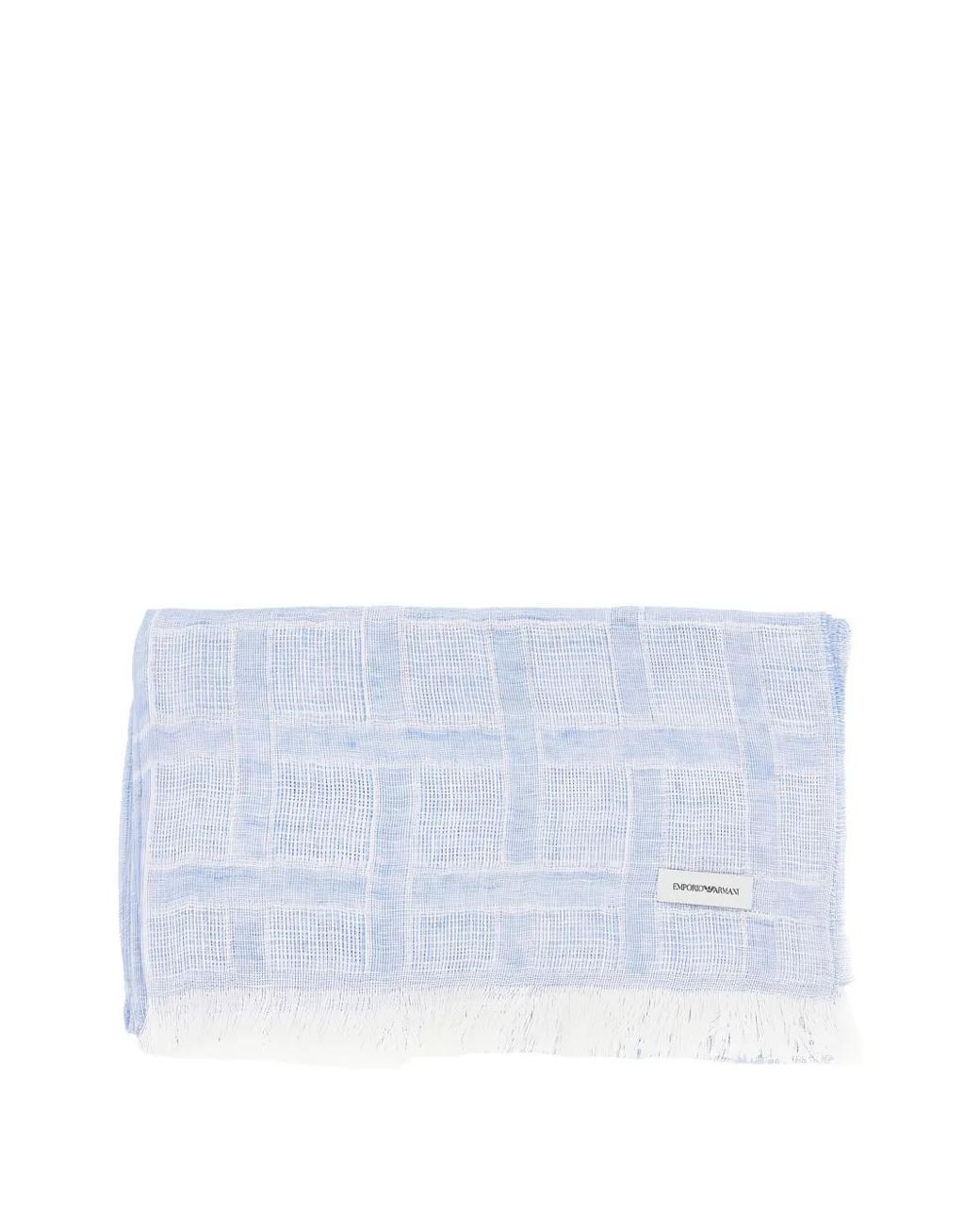 Emporio Armani White Linen Scarf