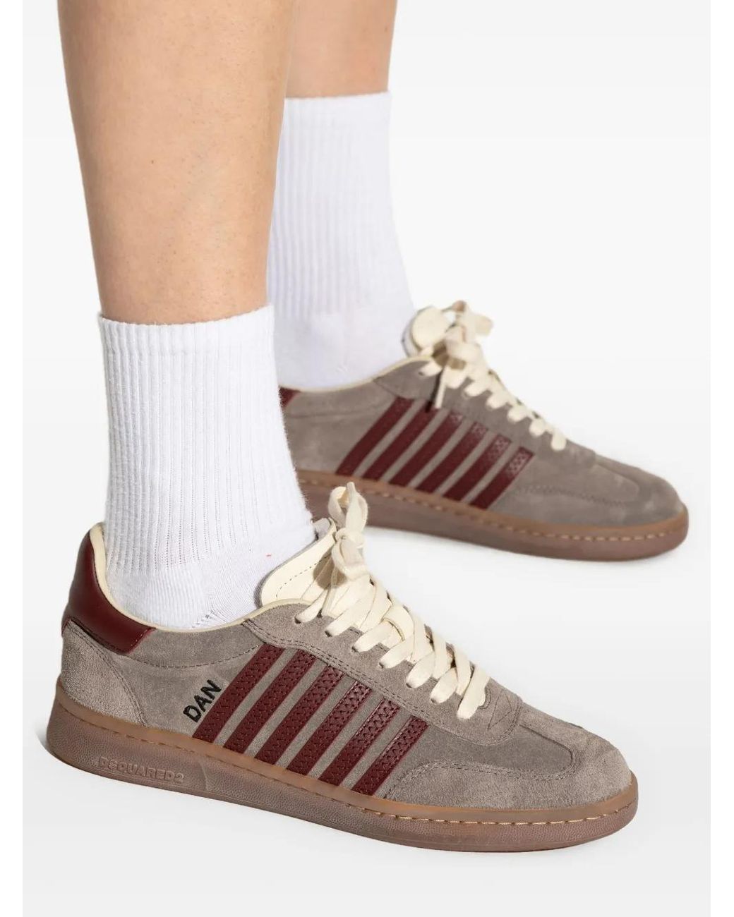 DSquared² Brown Lace Up Sneakers