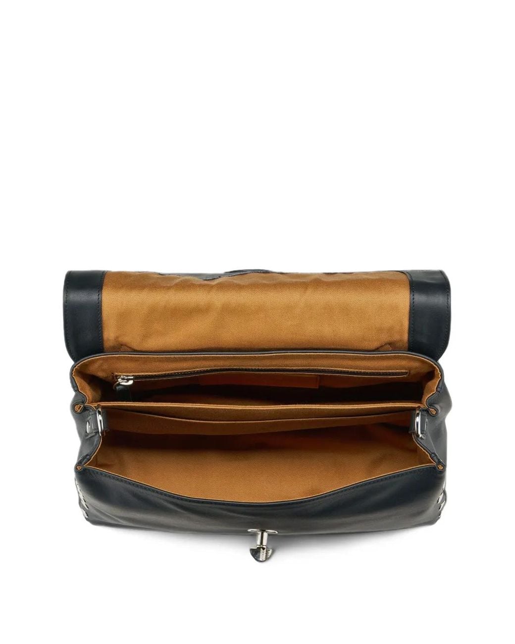 Zanellato Black Small Postina Saeta Bovine Leather Tote Bag