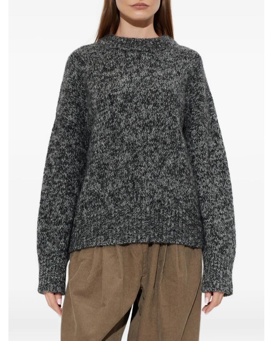 Rethinkit Studios Gray Melange-Effect Wool-Blend Sweater