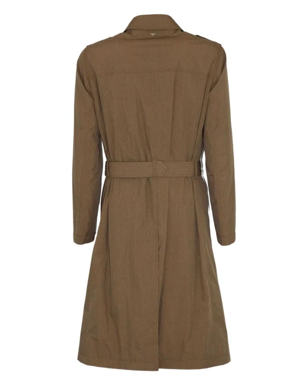 Herno Natural Double-Breasted Belted Coat for men