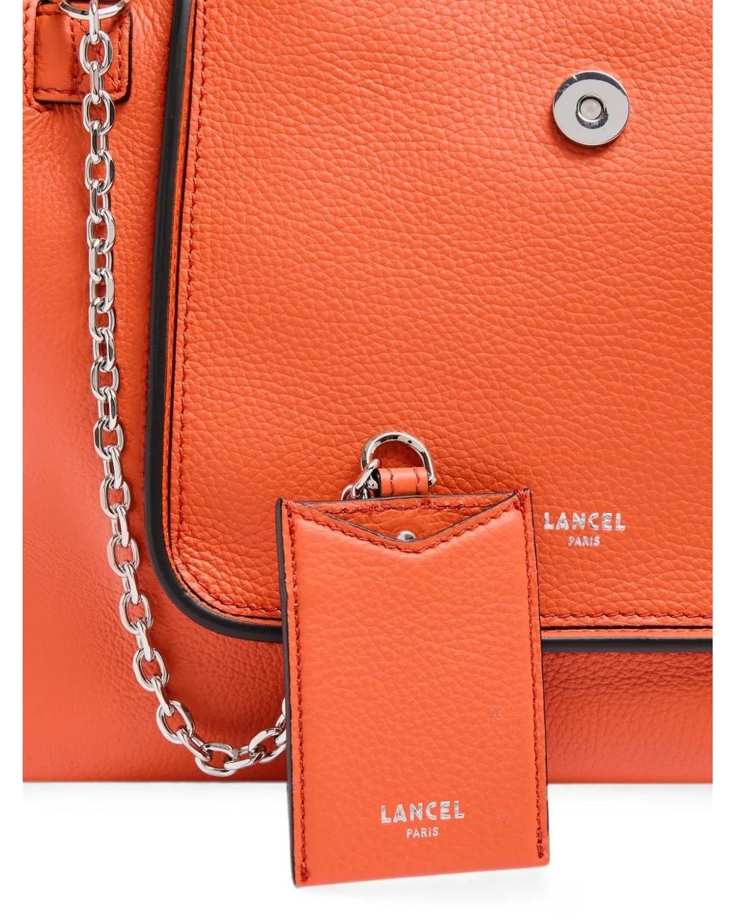 Lancel Orange Thea Tote Bag