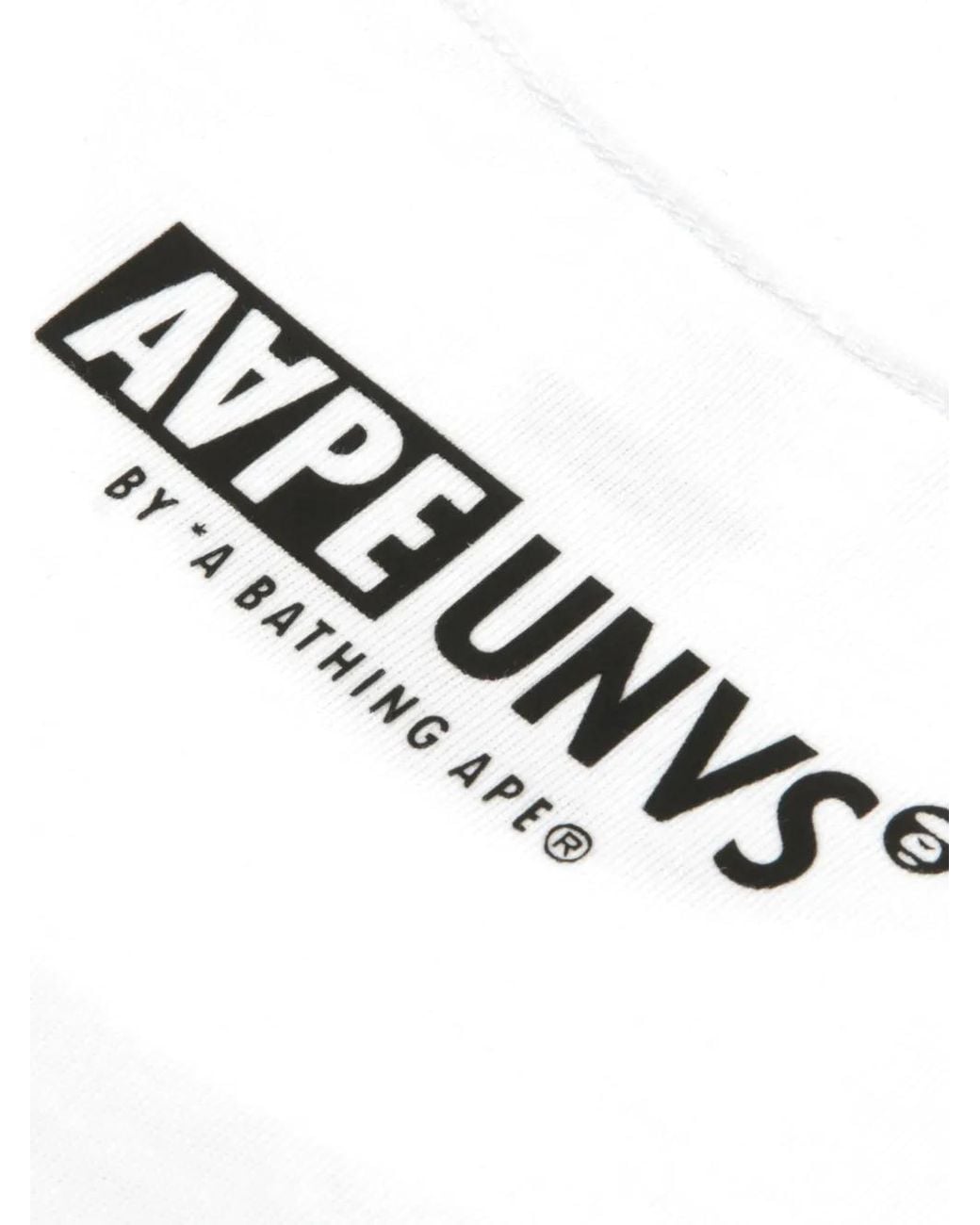 Aape By A Bathing Ape White Logo T-Shirt for men