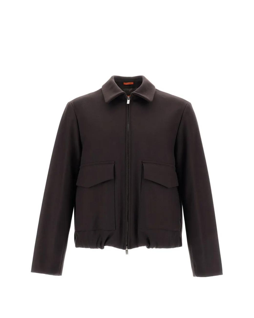 Barena Black Zip-Up Flap-Pocket Jacket for men